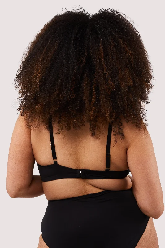 Second Skin Black Recycled Crop Top Bra