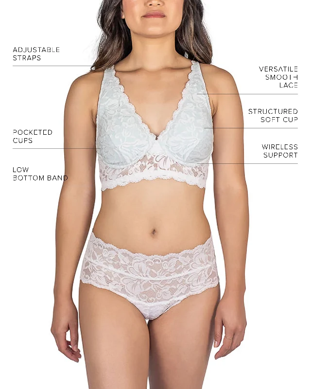 Vela Wireless Bra S, White / Mist