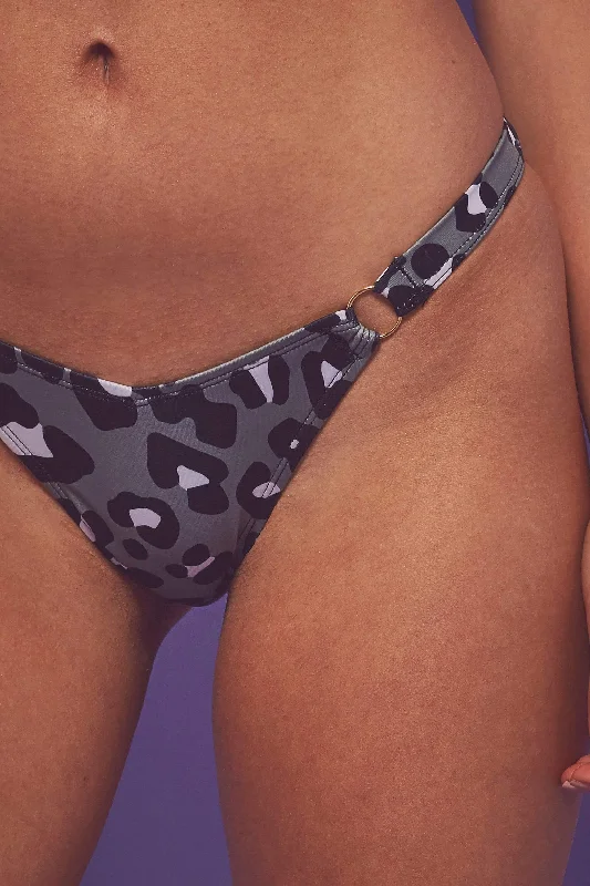 Khaki Eco leopard brazillian brief