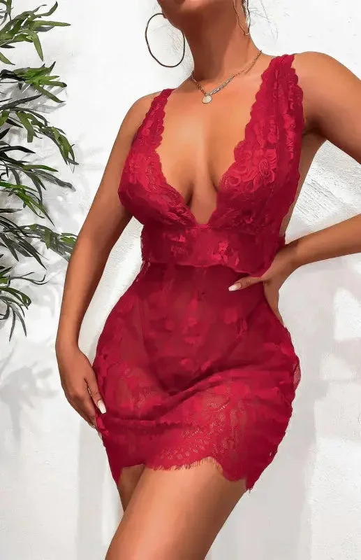 Ladies Hot Temptation Lace Erotic Suit