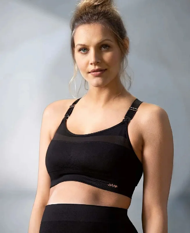 Maternity and nursing sport bra Woma black