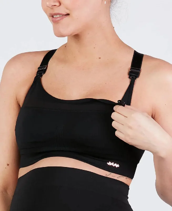 Maternity and nursing sport bra Woma black