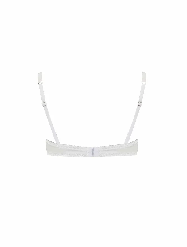 Signature Padded Plunge Bra - White