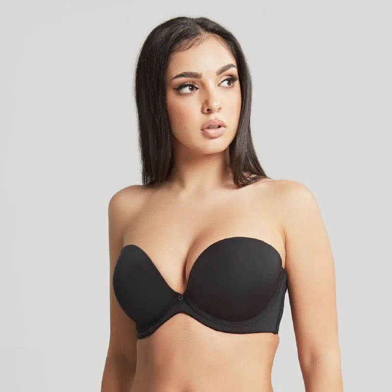 Faith Moulded Strapless Plunge Bra - 10660 - Noir