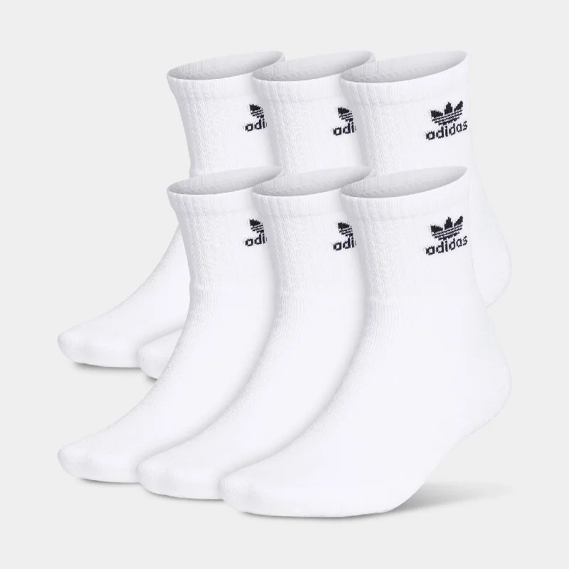 adidas Originals Trefoil 6 Pack Quarter Socks White / Black