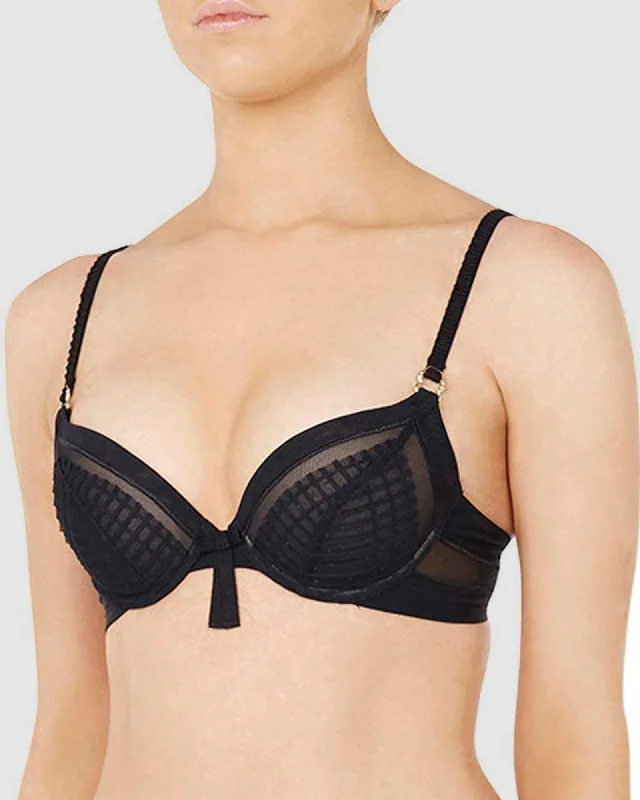 Artisan | Plunge Push Up Bra | Black