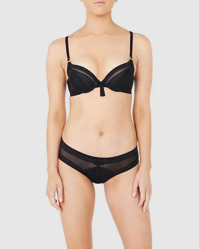 Artisan | Plunge Push Up Bra | Black