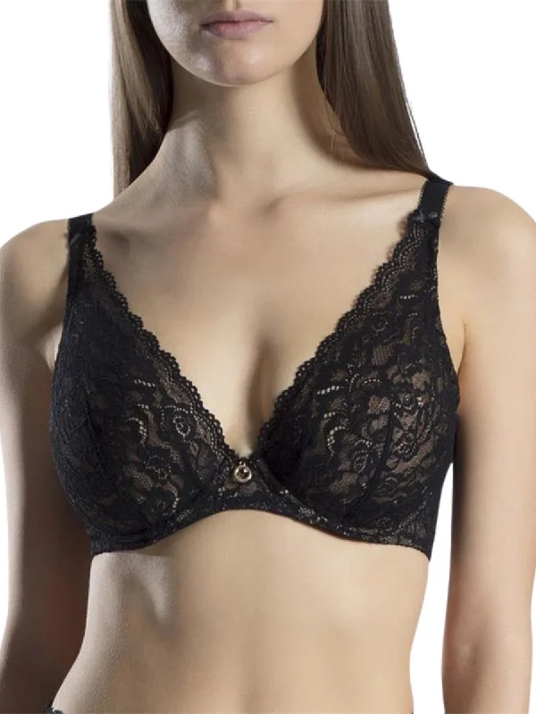 Rosessence Comfort Triangle Plunge Bra - Noir