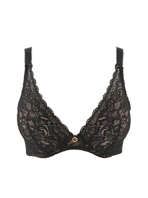 Rosessence Comfort Triangle Plunge Bra - Noir