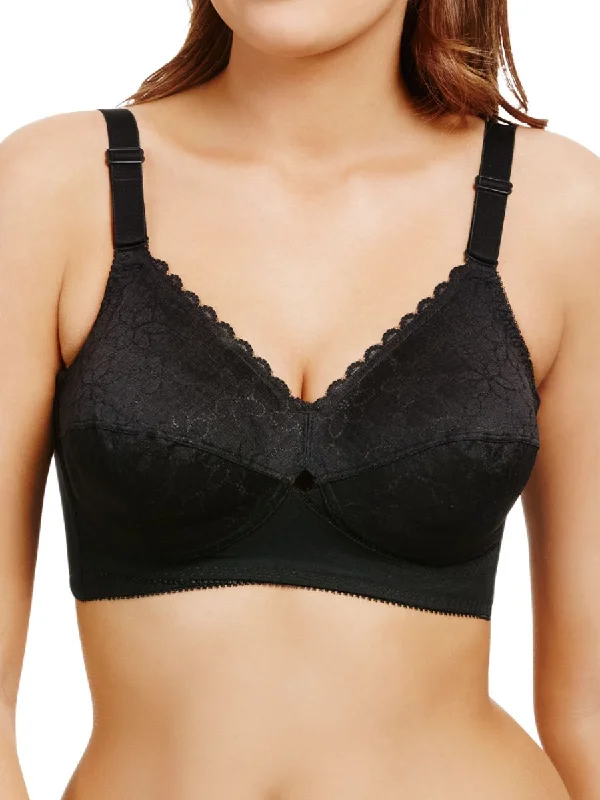 Classic Non Wired Total Support Bra - Black