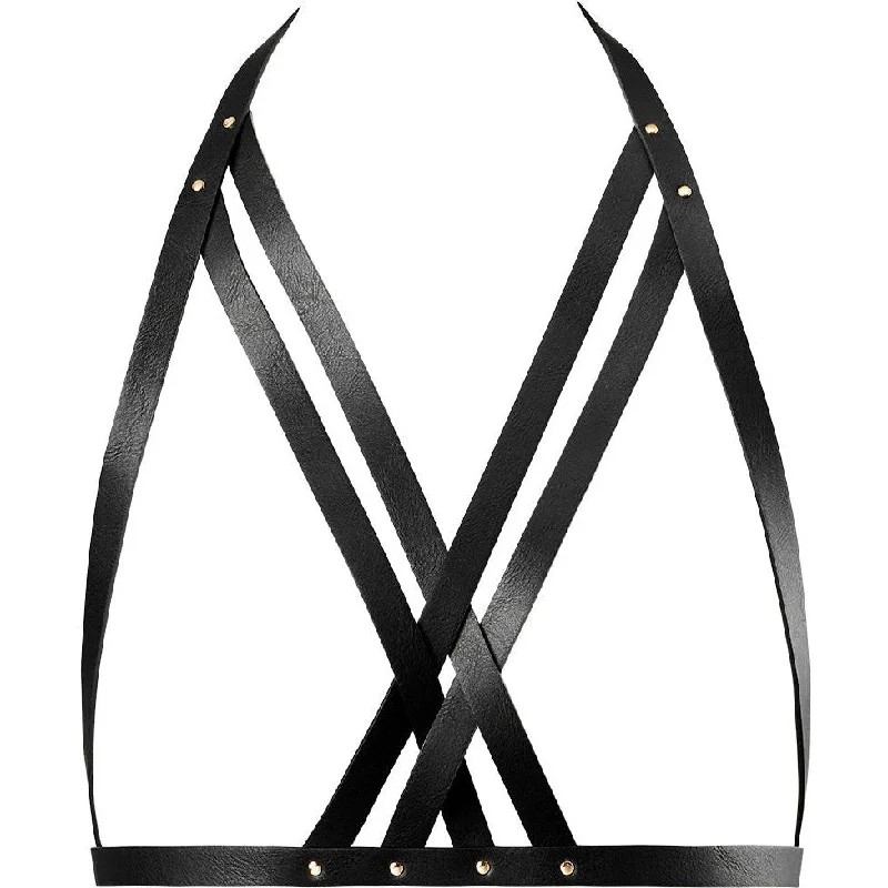 Bijoux Indiscrets - Maze Halter Bra Harness Black