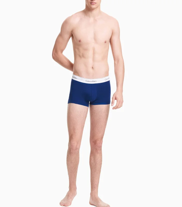 Modern Cotton Stretch Trunks 2 Pack Blue