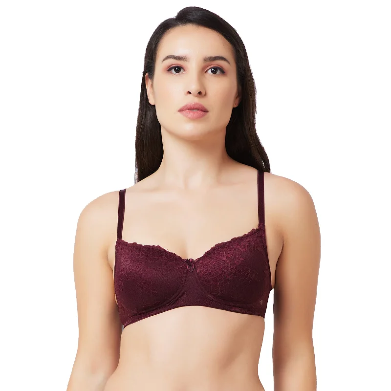 Padded Non Wired Bra Wine