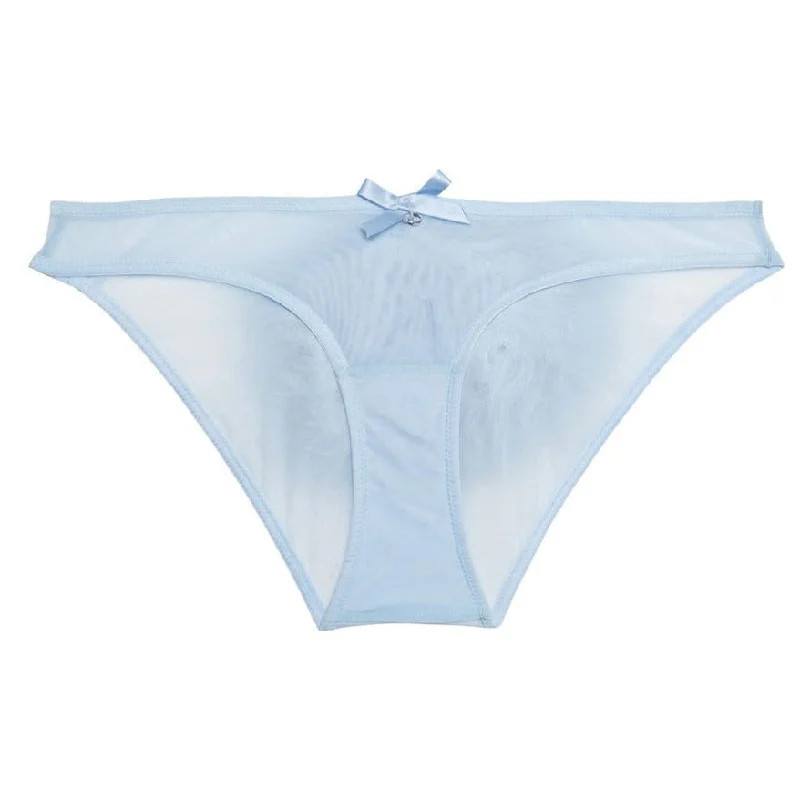 Lulu Baby Blue Diamante Marabou Brief