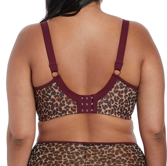 Elomi Sachi Underwire Plunge Bra in Leopard