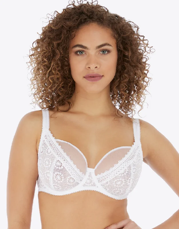 Freya Love Note High Apex Bra White