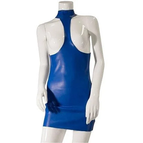 GP Datex Collared Exposure Dress Blue