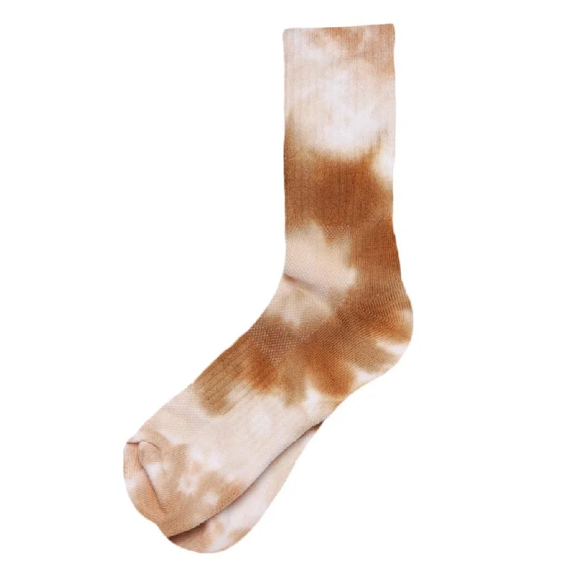 High Ankle Athletic Tie Dye Socks (Dust Beige)