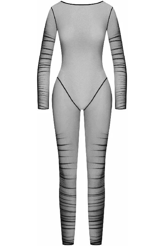 Nuit Fauve Long Sleeve Naked Back Catsuit