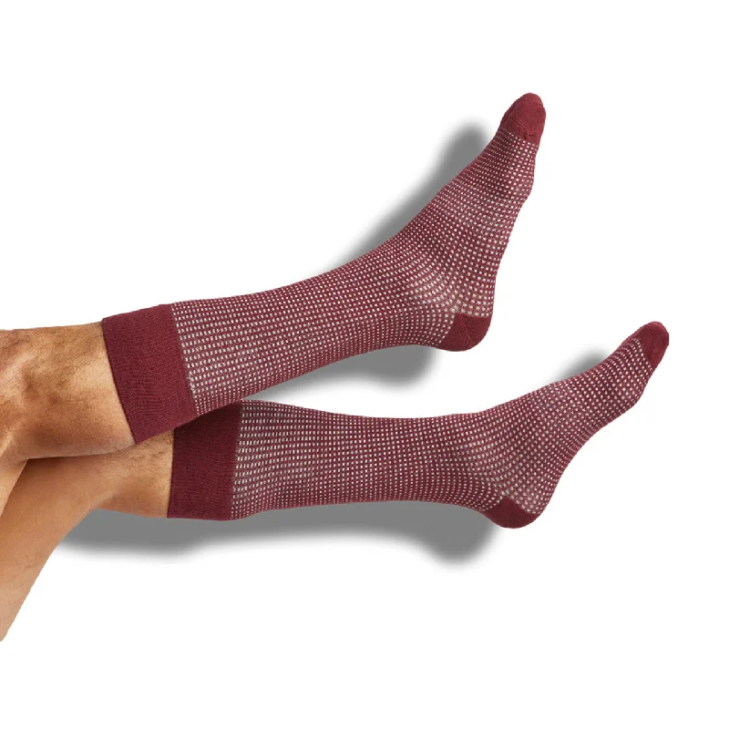 Maroon Birdseye Dress Sock