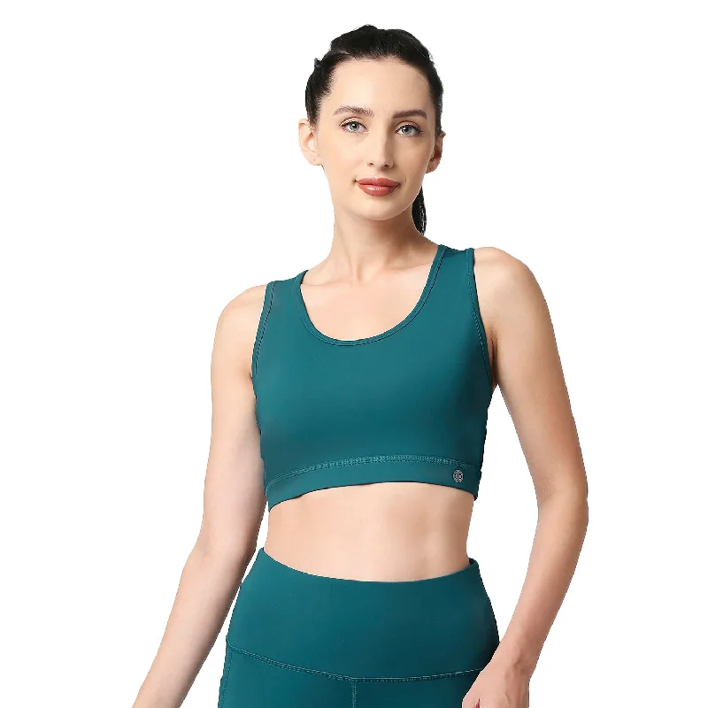 Medium Impact Racerback Sports Bra with Removable Cups- AT-1