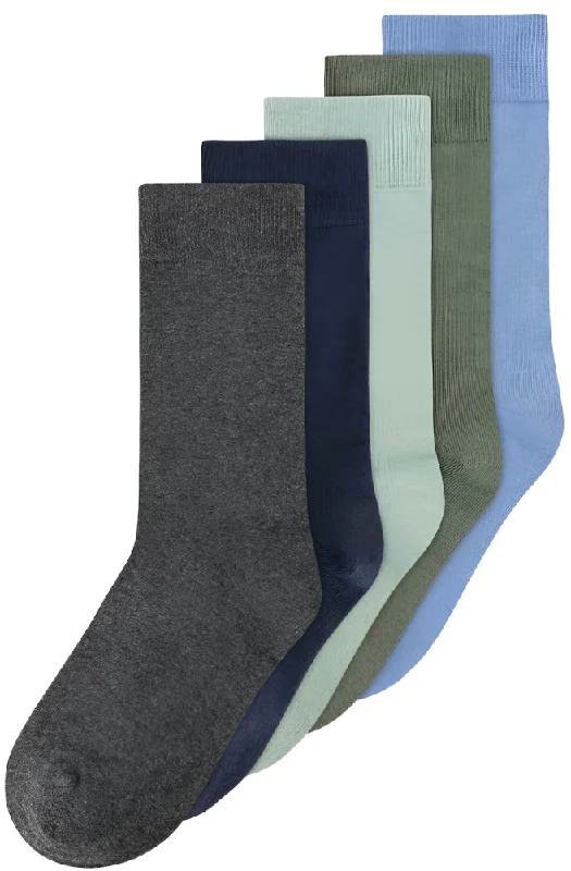 MELAWEAR 5 pack basic socks mix nature green unisex