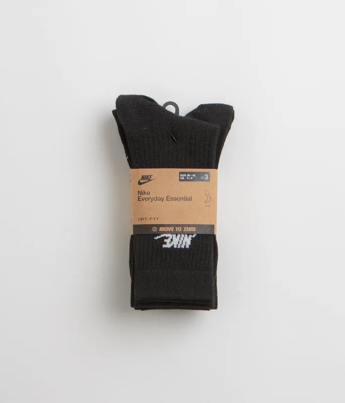 Nike Everyday Essential Crew Socks (3 Pair) - Black / White / White