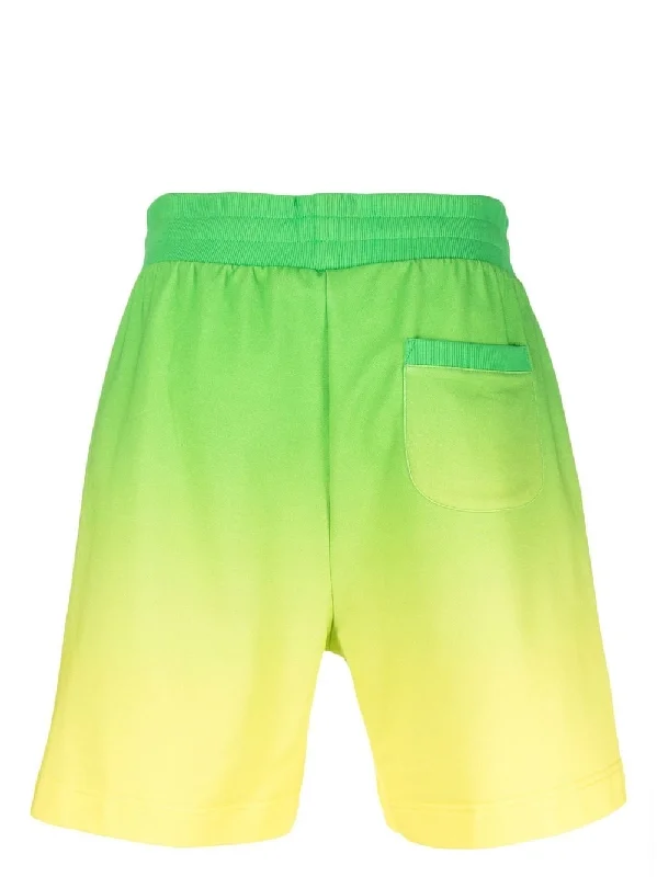 Ombré Effect Raised-Logo Shorts