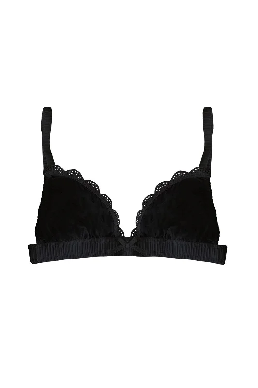 Bella organic cotton bralette in black