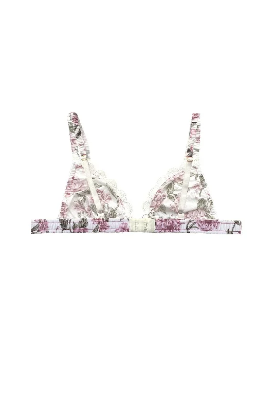 Bella organic bralette in bloom