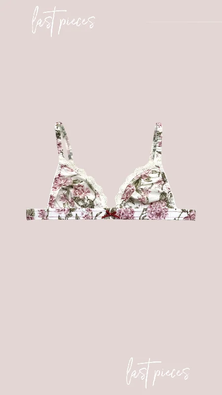 Bella organic bralette in bloom