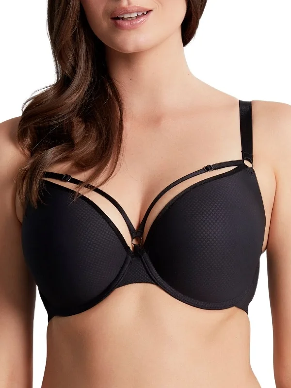 Elan Luxe Moulded Plunge Bra - Noir