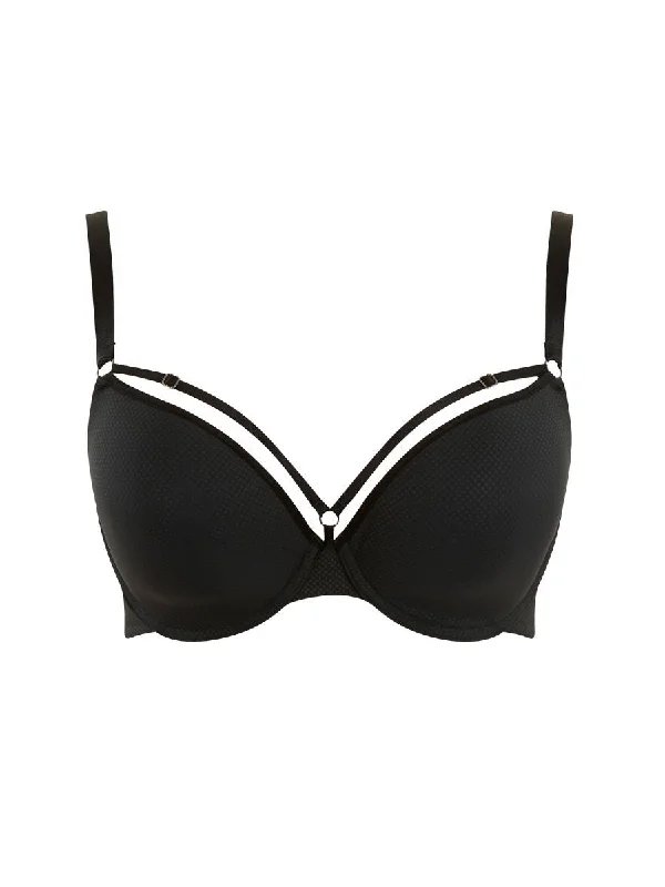 Elan Luxe Moulded Plunge Bra - Noir