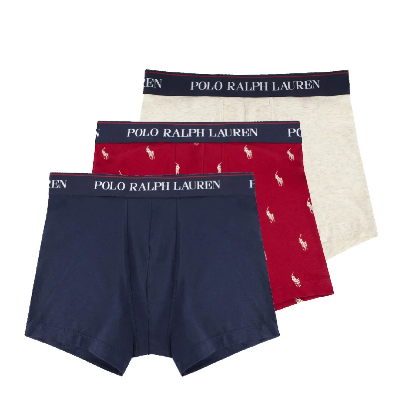 Polo Ralph Lauren Classic Trunk 3-Pack Navy / Red / Oat Heather