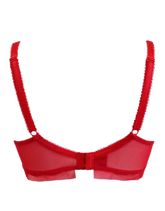 Pour Moi Gigi Plunge Bra Red/Pink