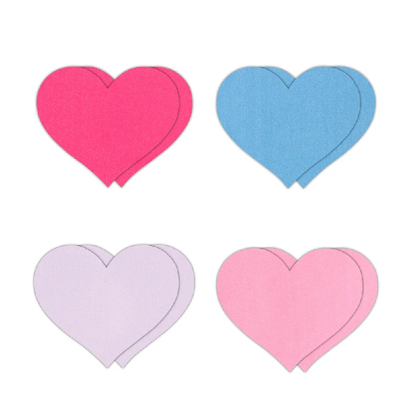 Pretty Pasties Heart Adhesive Nipple Pasties 4-Pack