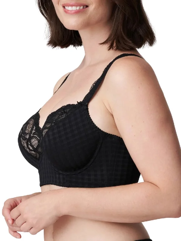 Madison Plunge Longline Bra - Black