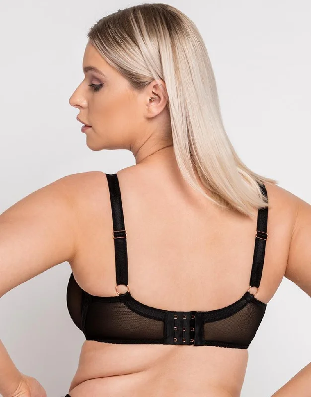 Scantilly Unzipped Plunge Bra Black