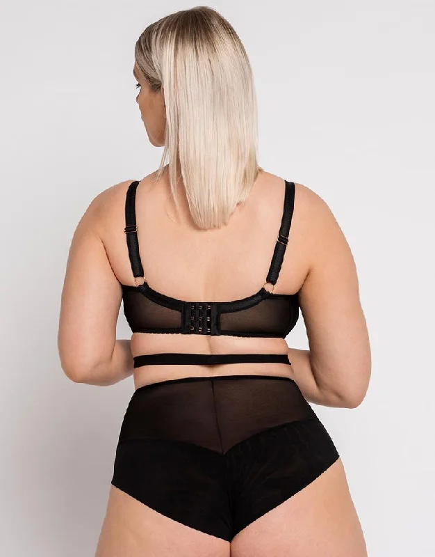 Scantilly Unzipped Plunge Bra Black