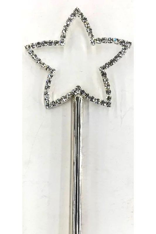 Silver Rhinestone Fairy Wand