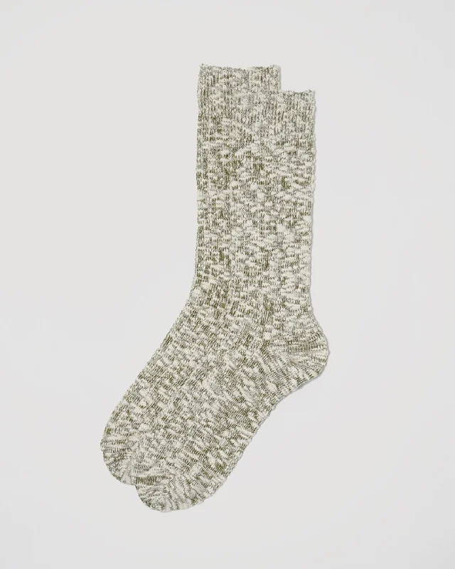 Slub Rib Socks / Green