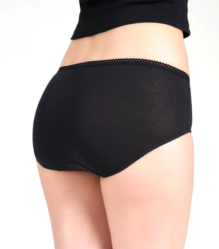 Modern Cotton Hipster Panty Black