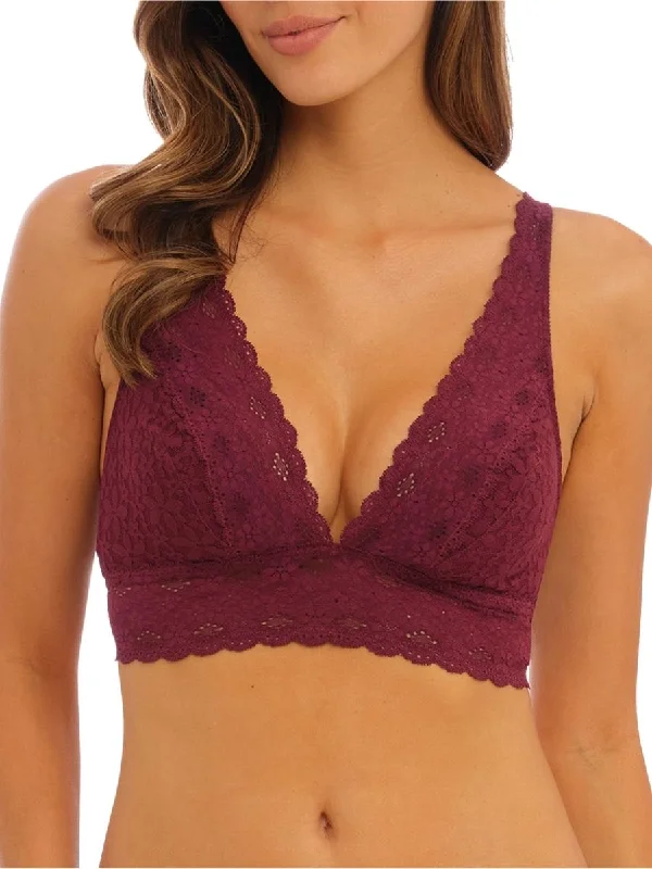 Halo Lace Soft Cup Bra - Zinfandel