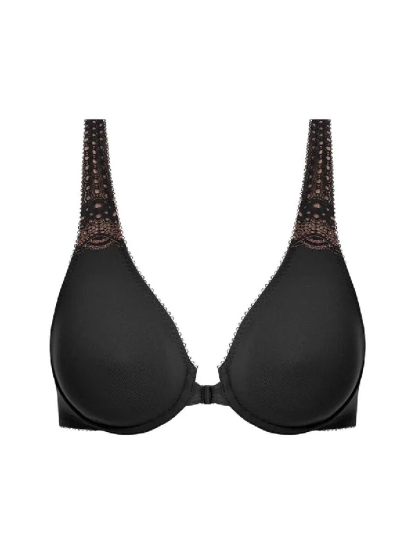 Soft Embrace Front Close Bra - Black