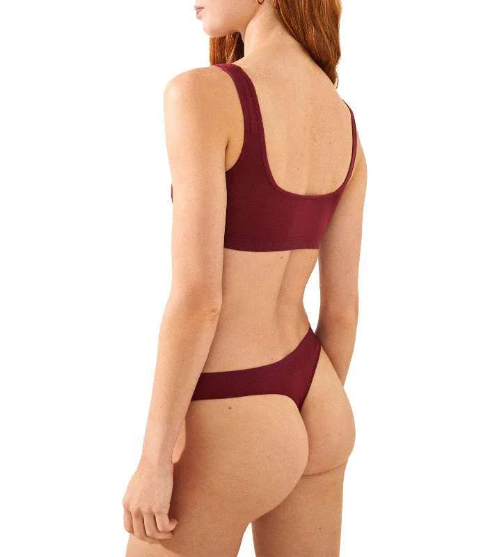 Seamless Tanga Panty Wine