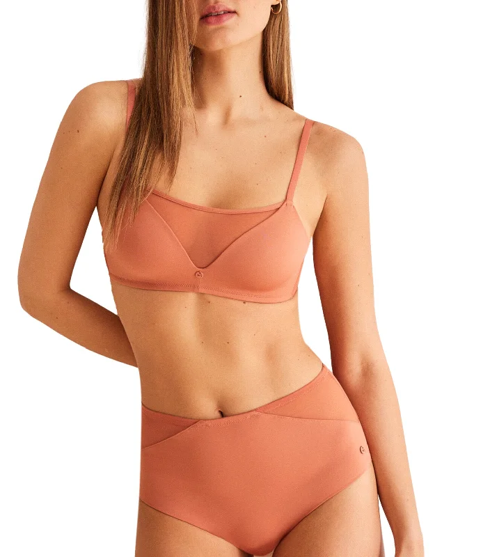 Tulle High Waist Control Panty Orange