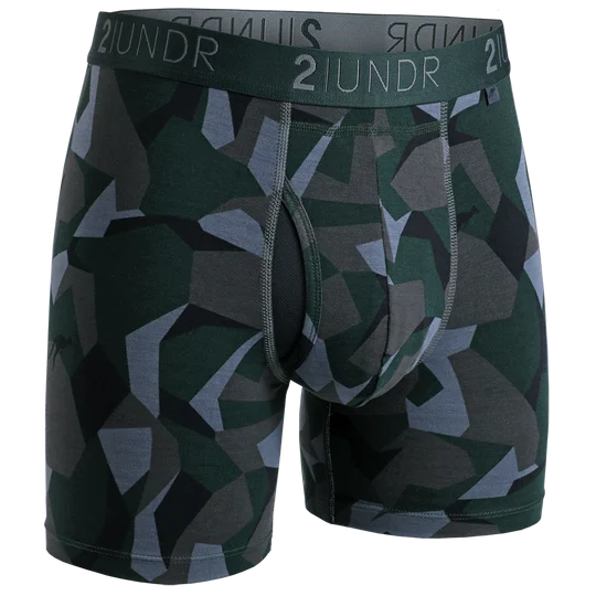 2UNDR Swing Shift 6"" Boxer Brief - Forest Camo