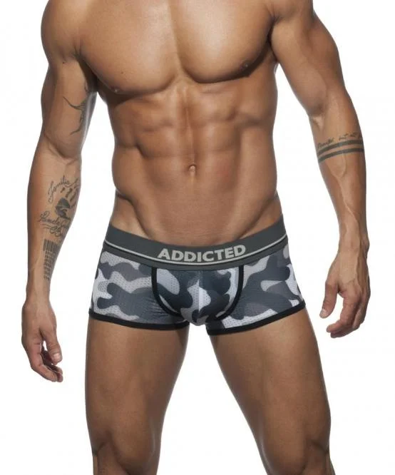 Addicted 3 Pack Camo Mesh Push-Up Boxer Briefs