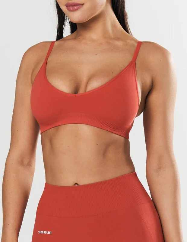 Seamless Base Bralette - Red