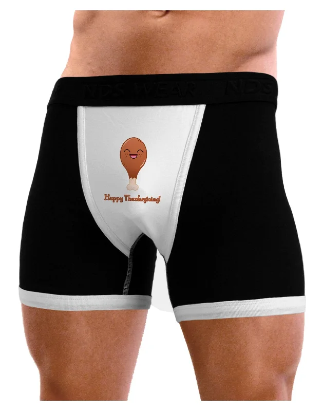 Cute Turkey Leg - Happy Thanksgiving Mens Boxer Brief Underwear